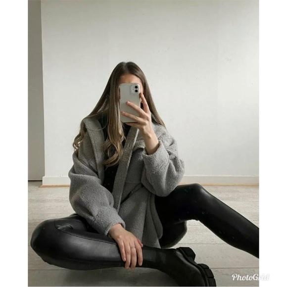 H&M 2020 SHEARLING TEDDY BEAR 🧸 SHACKET - Picture 4 of 16